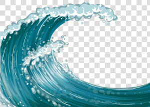 Ocean Wave Clipart Transparent Background Png   Boat On Waves Clipart  Png Download