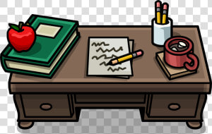 Cartoon Desk Icon Isolated Vector Image   Cartoon Transparent Teachers Desk  HD Png Download