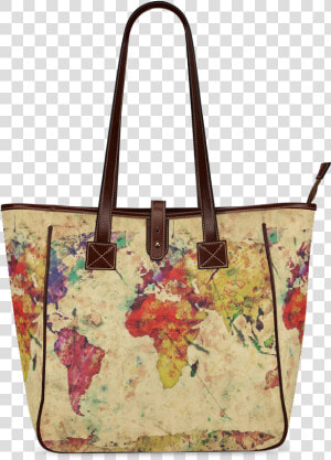 Retro Style Old Map Classic Tote Bag   Colorful World Map Abstract  HD Png Download