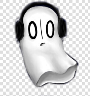  ghost  napstablook  spooky  spoopy   Headphones  HD Png Download