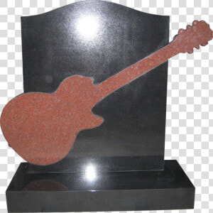 Red Guitar Tombstone Granite Plaques   Headstone  HD Png Download