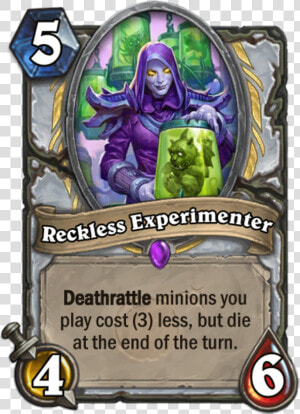 Reckless Experimenter   Hearthstone Instant Win Cards  HD Png Download