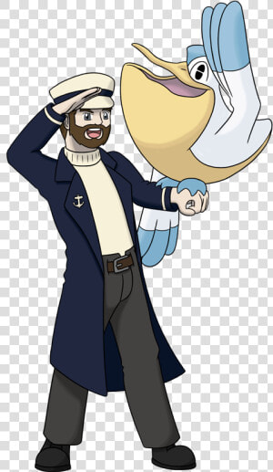 Darren art   Pokemon Sea Captain  HD Png Download