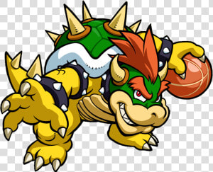 Image Bowser Hoops On   Mario Hoops 3 On 3 Bowser  HD Png Download