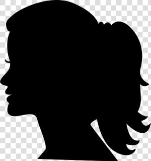 Silhouette Woman Computer Icons Clip Art   Silhouette Woman Side View Face  HD Png Download