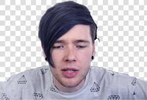  dantdm   Curtained Hair  HD Png Download