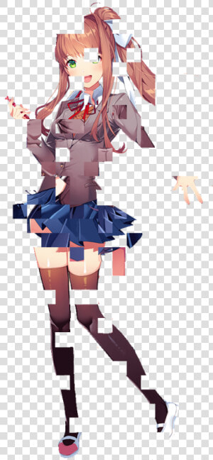 Clip Art Monika Glitch   Doki Doki Literature Club Monika Glitch  HD Png Download