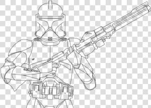 Printable Pictures Of Clone trooper Page printable coloring   Star Wars Dessin De Clone Trooper  HD Png Download