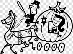 Cinderella Pumpkin Drawing Illustration   Carriage Cartoon Drawing  HD Png Download