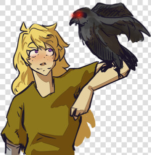 Yang Xiao Long Weiss Schnee Bird Bird Of Prey Vertebrate   Raven As A Bird Rwby  HD Png Download