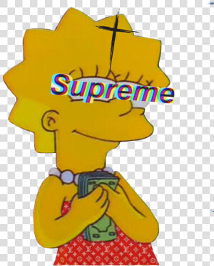 Simpsons Aesthetic Edits Pictures And Ideas On Carver   Lisa Simpson With Money  HD Png Download