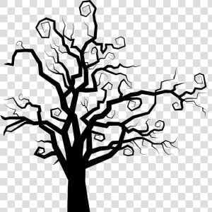 The Halloween Tree Clip Art   Spooky Tree Silhouette Png  Transparent Png