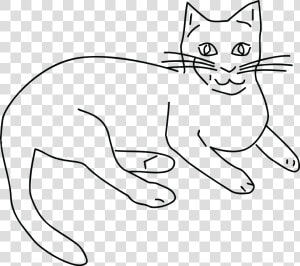 Free Clipart Of A Black And White Cat   Mammals Black And White Clipart Cat  HD Png Download