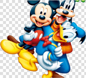 Disney World Characters Clipart Mickey Mouse Transparent   Mickey Mouse Pato Donald Y Goofy  HD Png Download