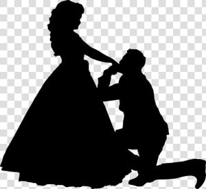 Woman Female Clip Art   Man On One Knee Proposing  HD Png Download