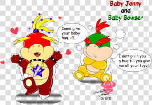 Baby Jonny And Baby Bowser   Cartoon  HD Png Download