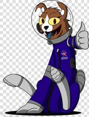 Derpanater  Astronaut  Commission  Cute  Diamond Dog    Laika Dog Fanart  HD Png Download