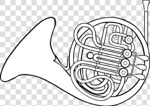 French Horns Drawing Brass Instruments Musical Instruments   Horn Clip Art  HD Png Download