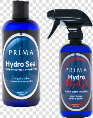 Two Bottles Of Prima Car Care Products Are Displayed  HD Png Download