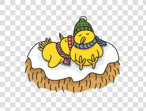 Sleeping Chicks Clip Arts   Sleepy Baby Chick Clipart  HD Png Download