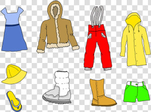 Clothing  Dress  Boots  Coat  Jacket  Pants  Rain Cover   Clothes Clipart  HD Png Download