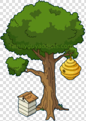 Beehive On A Tree Clipart Www Pixshark Com Images Bee   Cartoon Bee Hive On Tree  HD Png Download