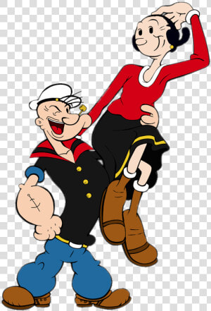 Clip Art Popeye And Olive Oil  HD Png Download