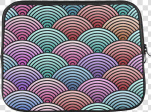 Colorful Concentric Circles Pattern Custom Laptop Sleeve  HD Png Download