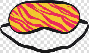 Red On Orange Zebra Stripes Sleeping Mask   Funny Sleeping Eye Mask Design  HD Png Download