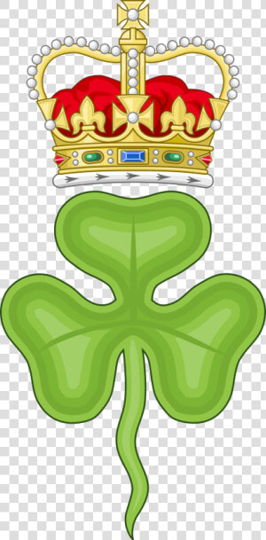 Saint Pattys Shamrock Royal Badge Ireland Flag Saint   King Charles Royal Cypher  HD Png Download