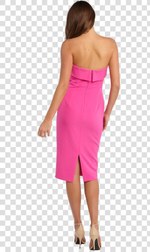 Zorianna Midi Dress In Colour Shocking Pink   Cocktail Dress  HD Png Download