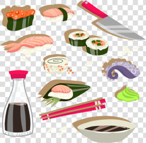 Transparent Sushi Clipart Free   Japanese Cuisine  HD Png Download