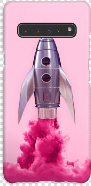 Lilla Rakett Deksel Galaxy S10 5g   Pink Rocket Ship  HD Png Download