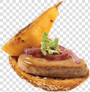 Foie Gras With Pear   Fast Food  HD Png Download