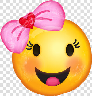 Transparent Carita Feliz Png   Happy Face Girl Emoji  Png Download