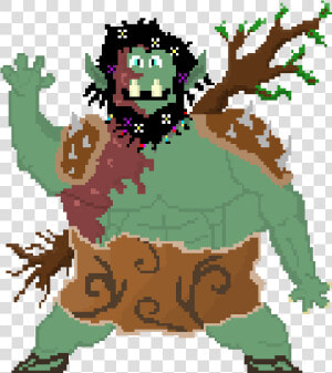 Everybody Wave Hello To Ugg  A Half orc Barbarian Gardener   Green D amp d 5e Half Orc Barbarian  HD Png Download