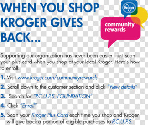 Visit Http     www   Kroger   Com communityrewards   Kroger  HD Png Download