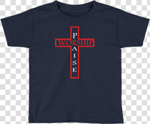 Praise  amp  Worship Kids Short Sleeve T shirt   Cross  HD Png Download