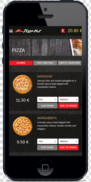 Pizzahut Mobile Online Ordering   Mobile App  HD Png Download