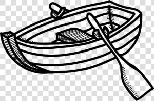 Black And White Png Boating   Rowing Boat Clipart Black And White  Transparent Png