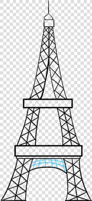 How To Draw Eiffel Tower   Easy Eiffel Tower Sketch  HD Png Download