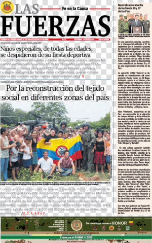 Periódico Las Fuerzas Octubre   Newspaper  HD Png Download