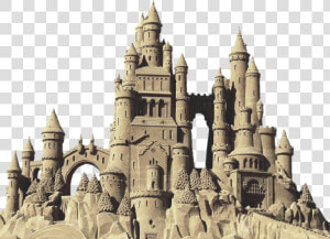 Sandcastle Sandart Sandburg Sand Beach Freetoedit Scsandcastle  HD Png Download