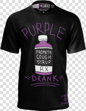 Purple Drank T shirt  Black   Active Shirt  HD Png Download