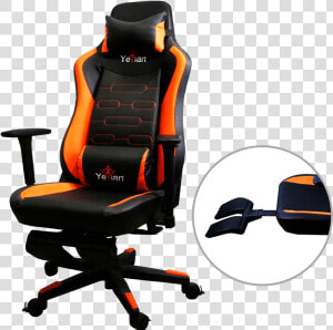 Silla Gamer Fury Naranja Yar 950   Office Chair  HD Png Download