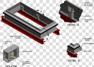 Roof Curb Isolation Rail  HD Png Download