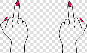 Middle Finger Draw   Png Download   Draw The Rude Finger  Transparent Png