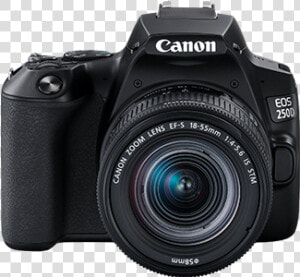 Eos 250d   Canon Eos 250d 18 55mm Kit Black  HD Png Download