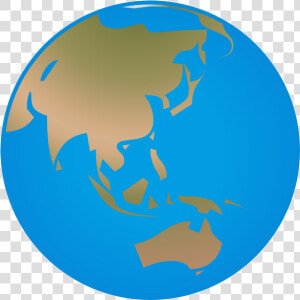 Cartoon Planet Earth With Australia   Png Download   Globe Asia  Transparent Png