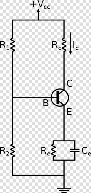 Transparent White Divider Line Png   Fixed Bias Circuit Diagram  Png Download